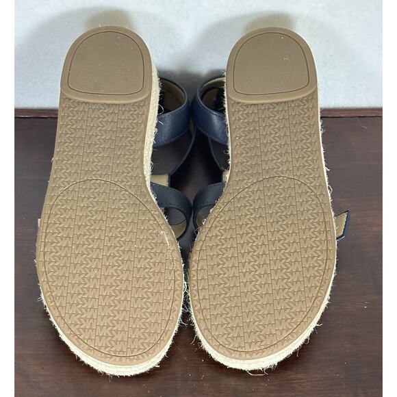 Michael Kors Cunningham Strappy Espadrille Sandal Women's 5.5M Black & Gold - Picture 7 of 9